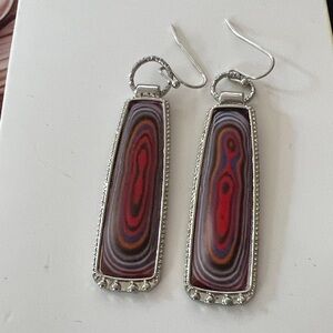 55 Handcrafted Multicolor Dangle Earrings – Red Accent